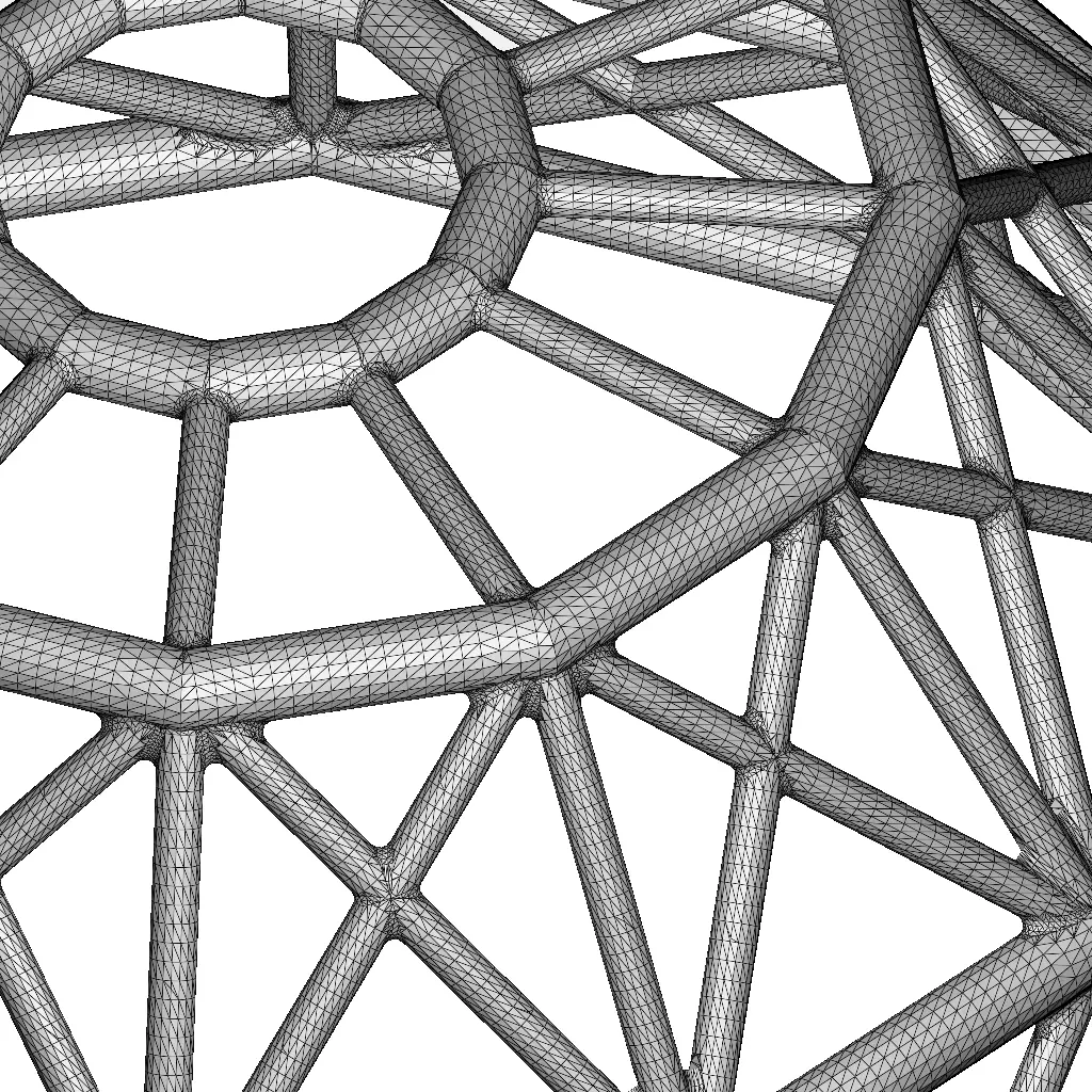 Rusty Steel Dome Structure 3D model_6