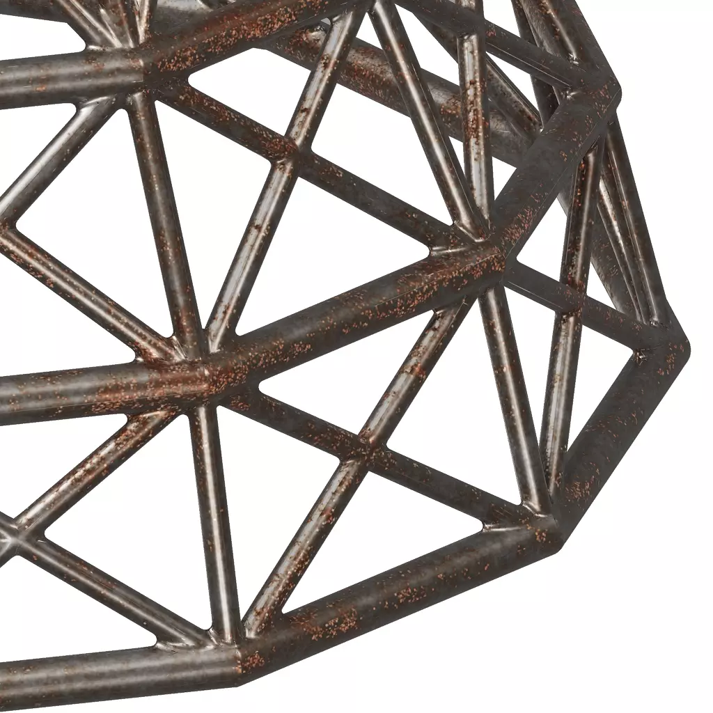 Rusty Steel Dome Structure 3D model_1