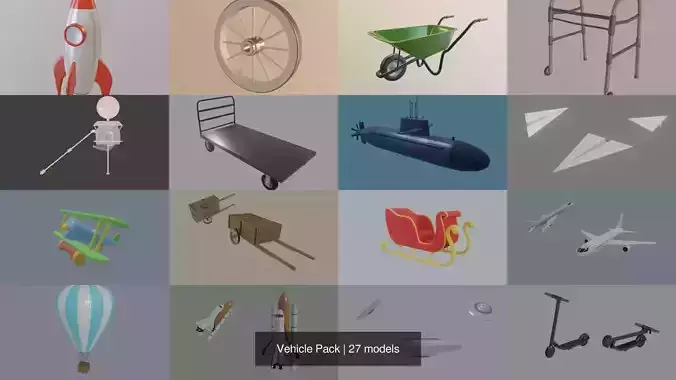 Vehicle Pack 3D Model Collection