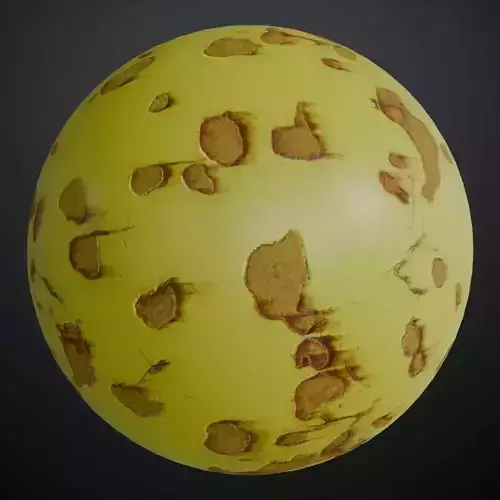 Chipped Yellow Paint Metal PBR Seamless