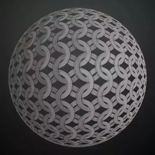 Circular Chain Mail Woven Metal PBR Seamless