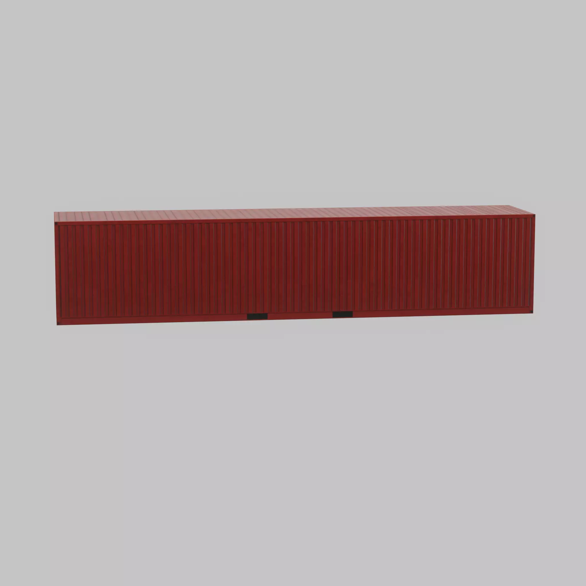 Cargo Container traffic red 40ft Low-poly 3D model_29