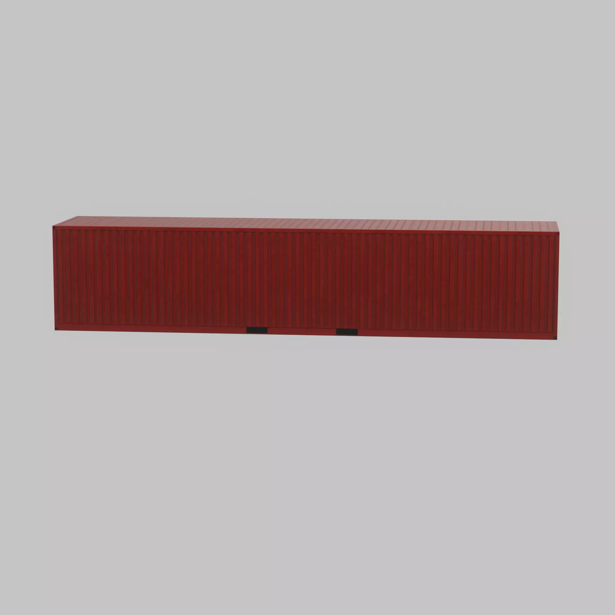Cargo Container traffic red 40ft Low-poly 3D model_34