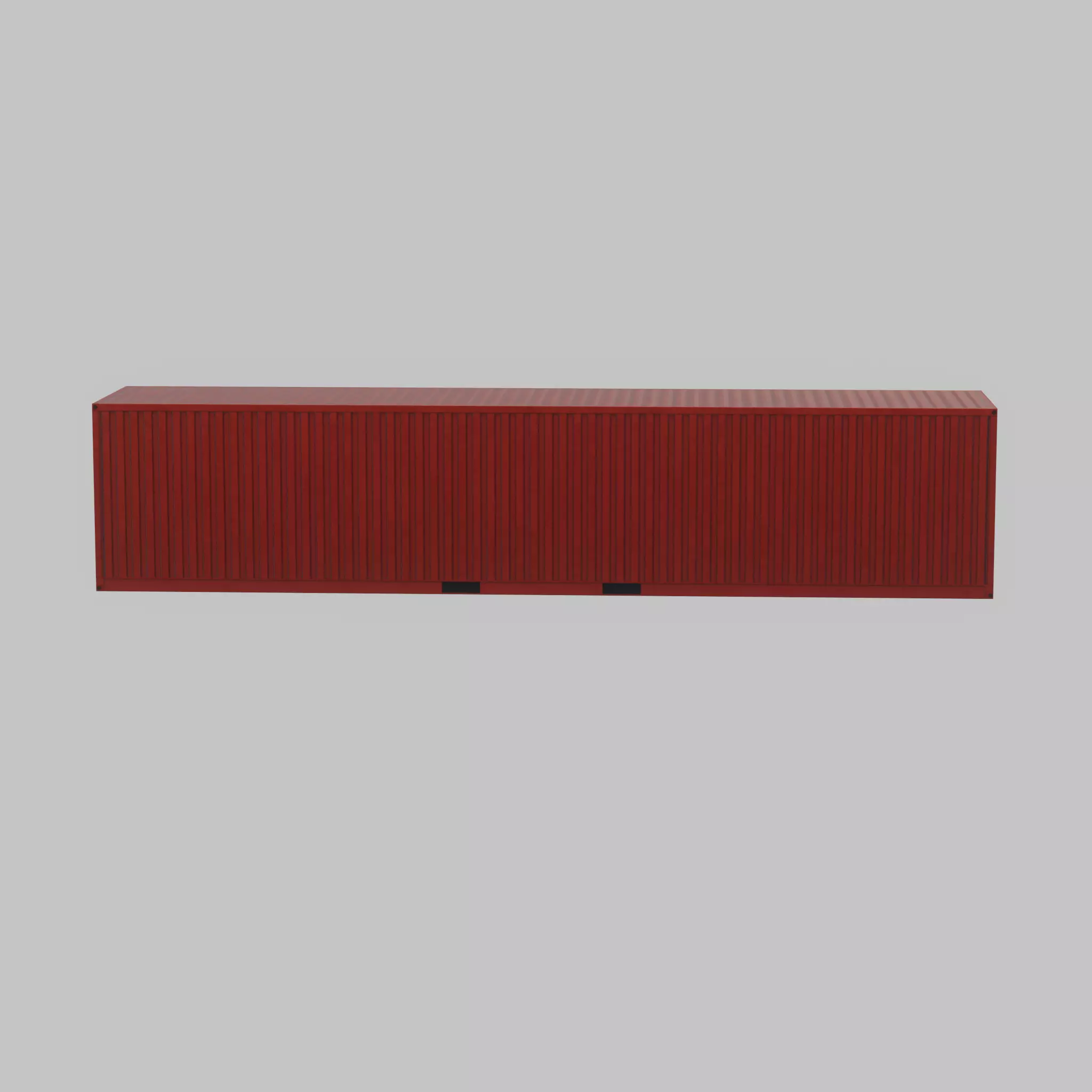 Cargo Container traffic red 40ft Low-poly 3D model_36