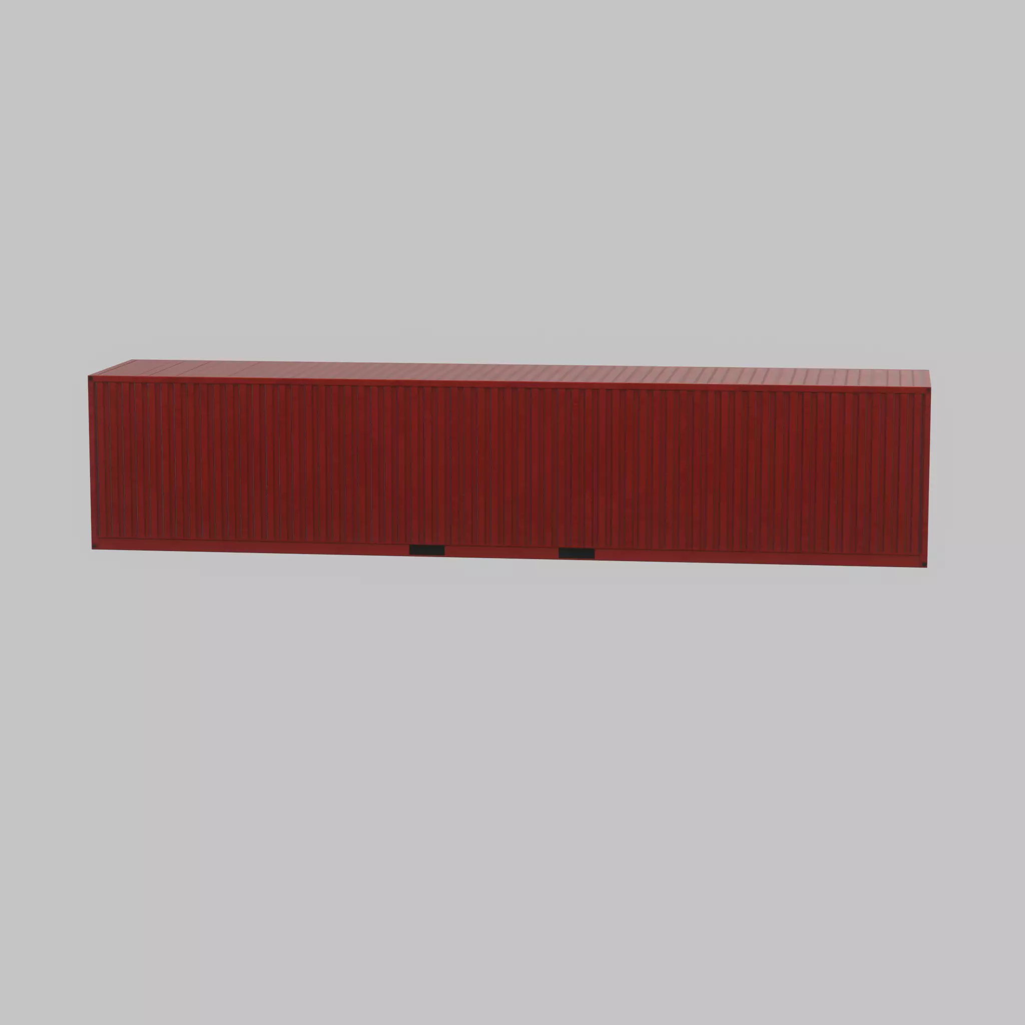 Cargo Container traffic red 40ft Low-poly 3D model_27