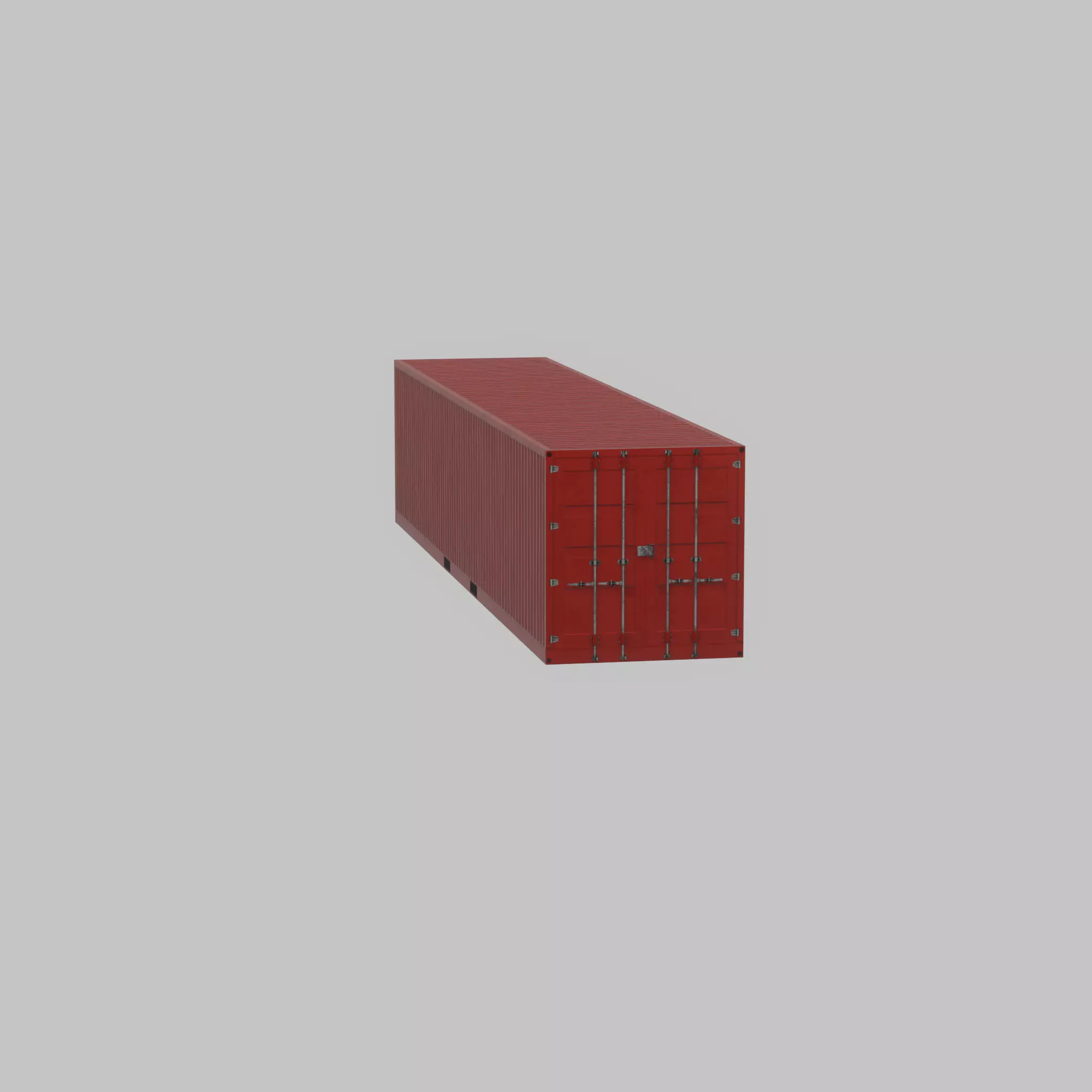 Cargo Container traffic red 40ft Low-poly 3D model_47