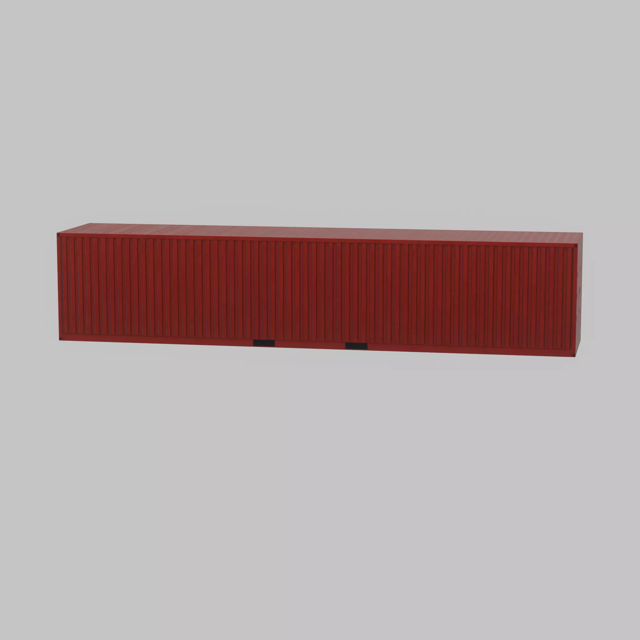 Cargo Container traffic red 40ft Low-poly 3D model_33