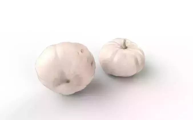 Pumpkin M01 Low-poly 3D model 5