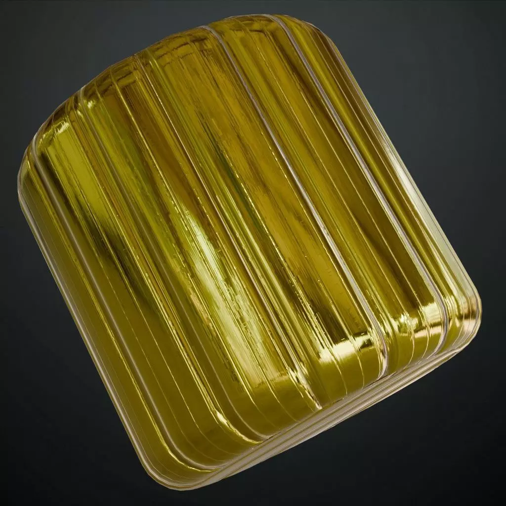 Clean Golden Corrugated Metal PBR Seamless Texture_1