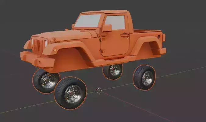 Jeep and Tyres are seperated