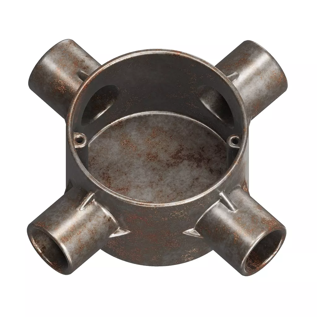 Rusty Steel Electrical Junction Box 3D model