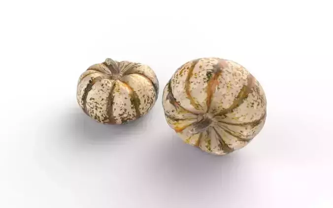 Pumpkin M02 Low-poly 3D model 4
