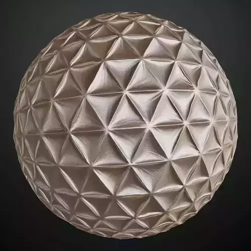 Clean Golden Sci-fi Ribbed Wall PBR Seamless