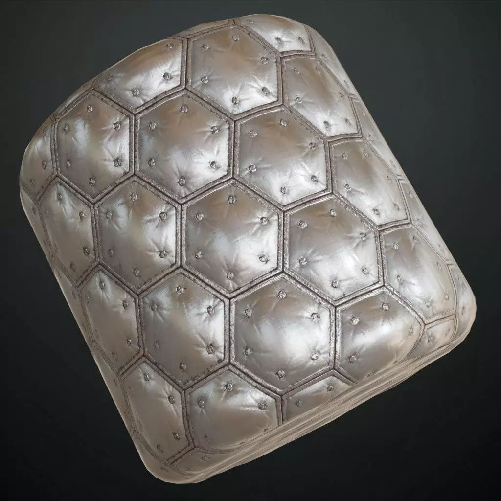 Clean White Sci-Fi Acoustic Wall PBR Seamless Texture_1