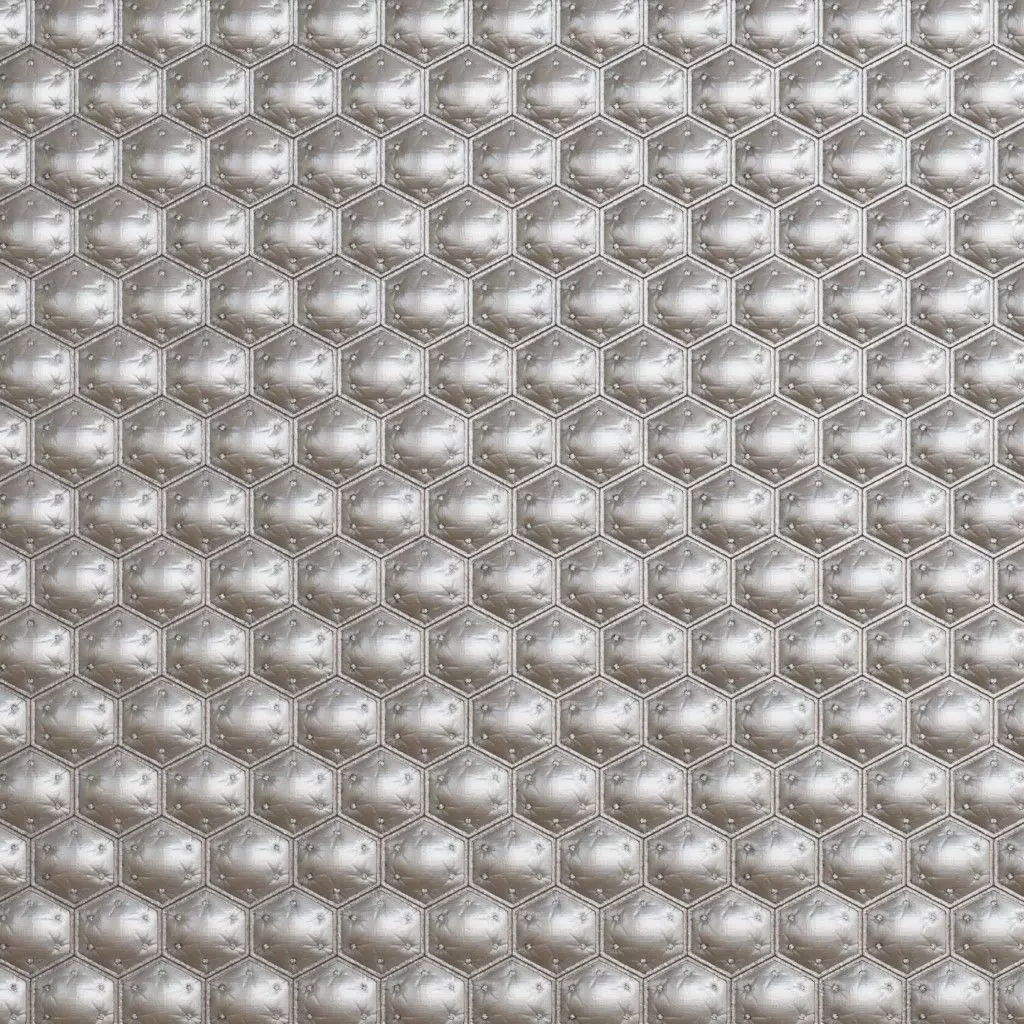 Clean White Sci-Fi Acoustic Wall PBR Seamless Texture_2