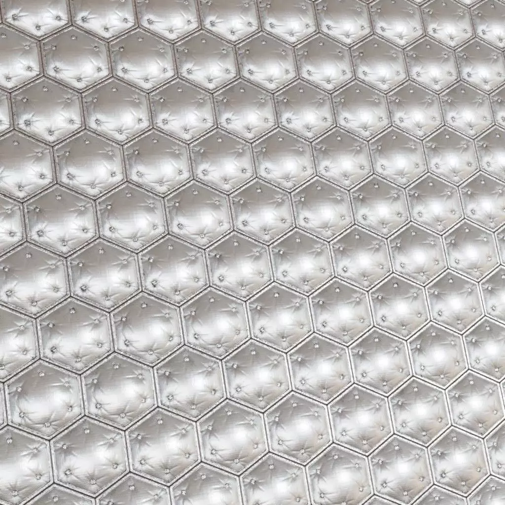 Clean White Sci-Fi Acoustic Wall PBR Seamless Texture_3