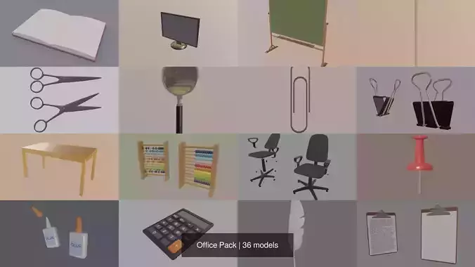 Office Pack 3D Model Collection