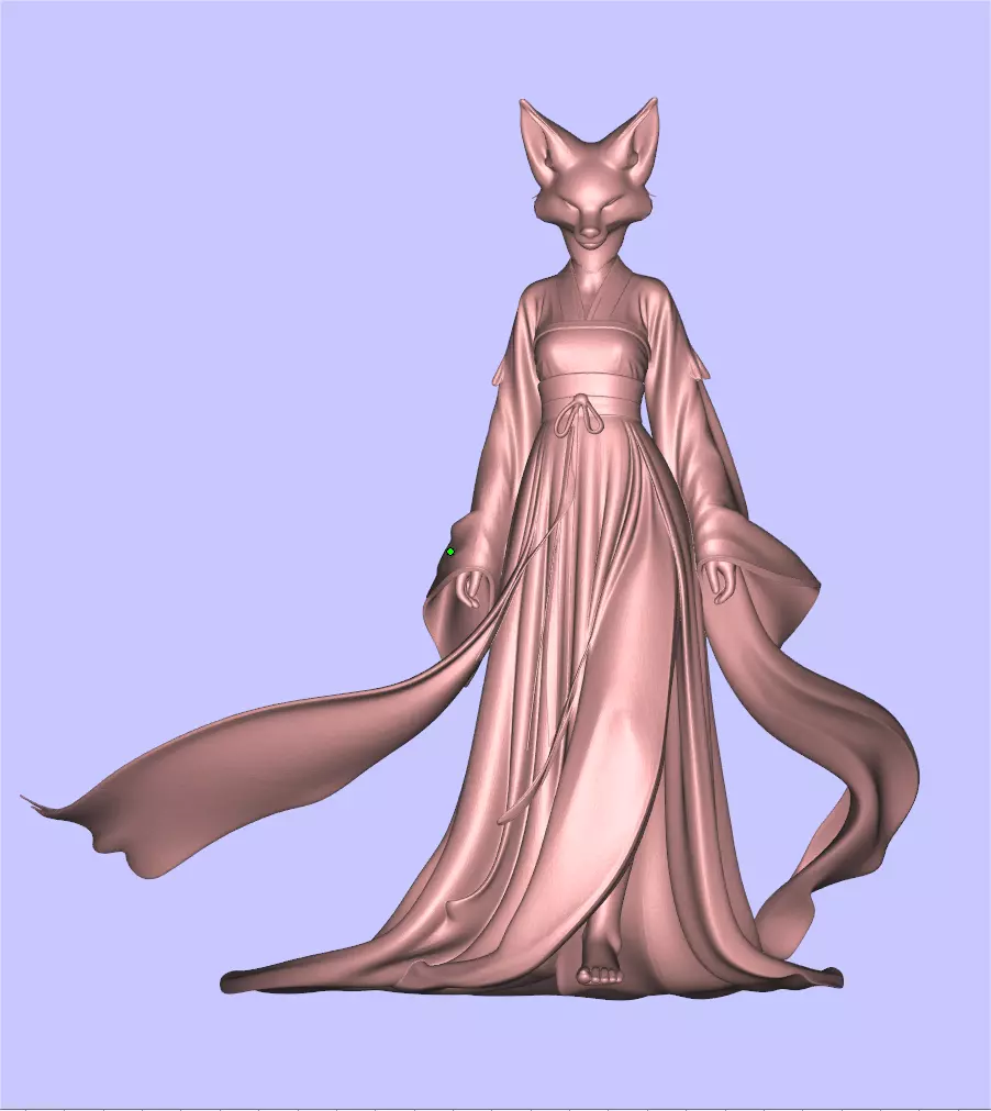 Chinese fox demon 3D print model_0