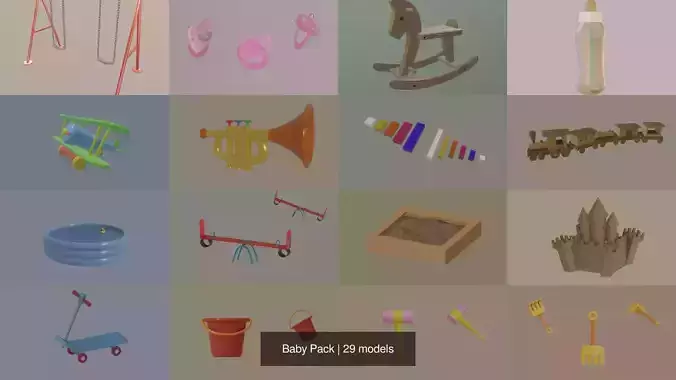 Baby Pack 3D Model Collection