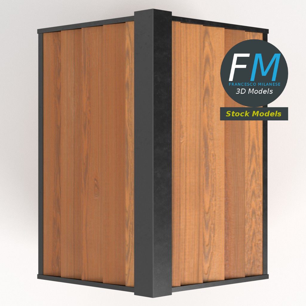 Doghouse wooden dog house 3D model_6