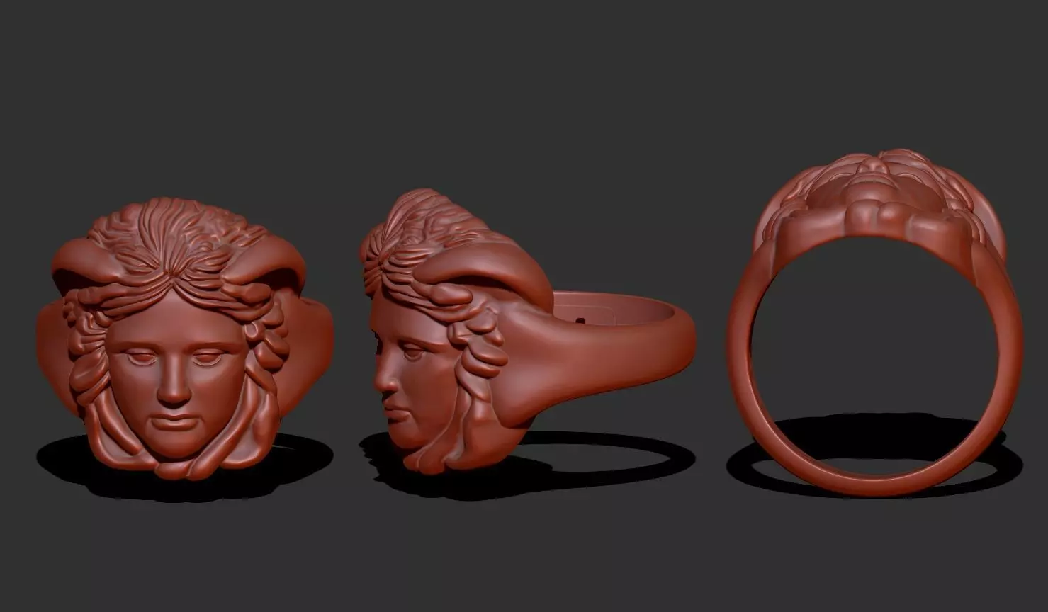 medusa ring 3D print model_1