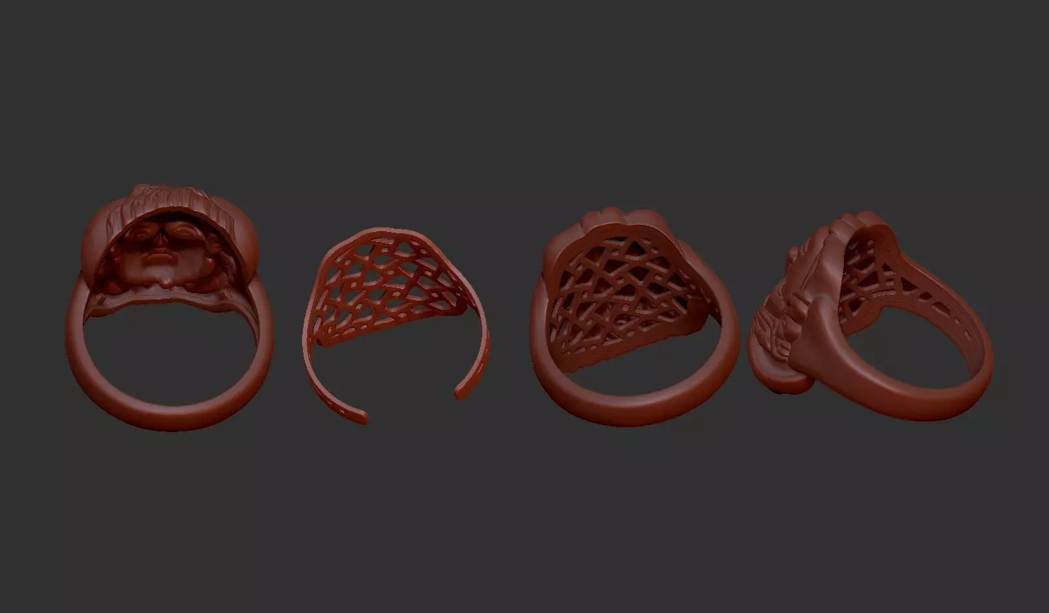 medusa ring 3D print model_2