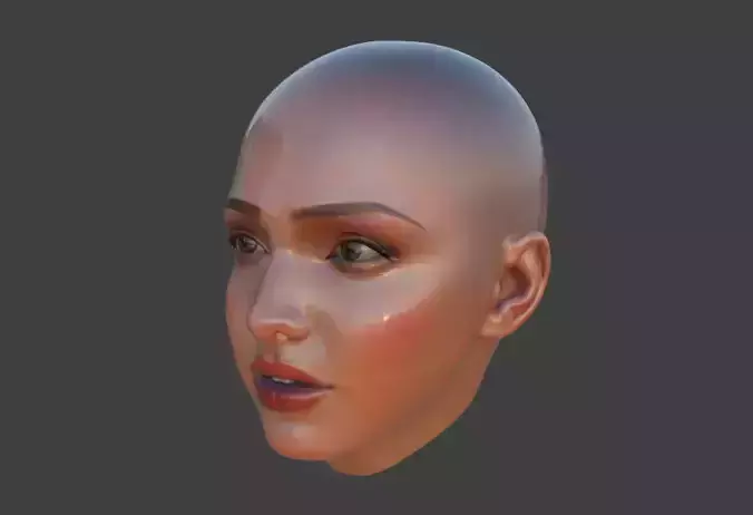 Head sculptures of African beauties model head models