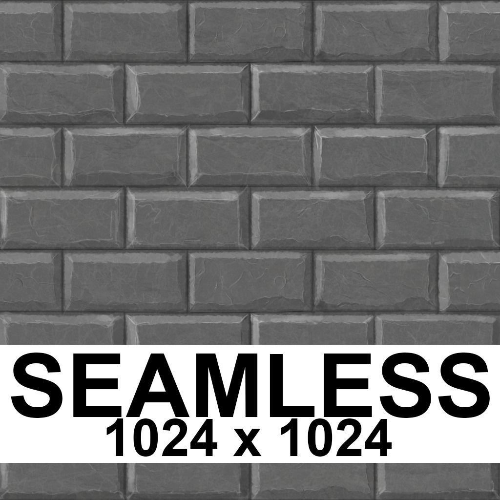 Hand Painted Seamless Stone Texture Low-poly 3D model_0