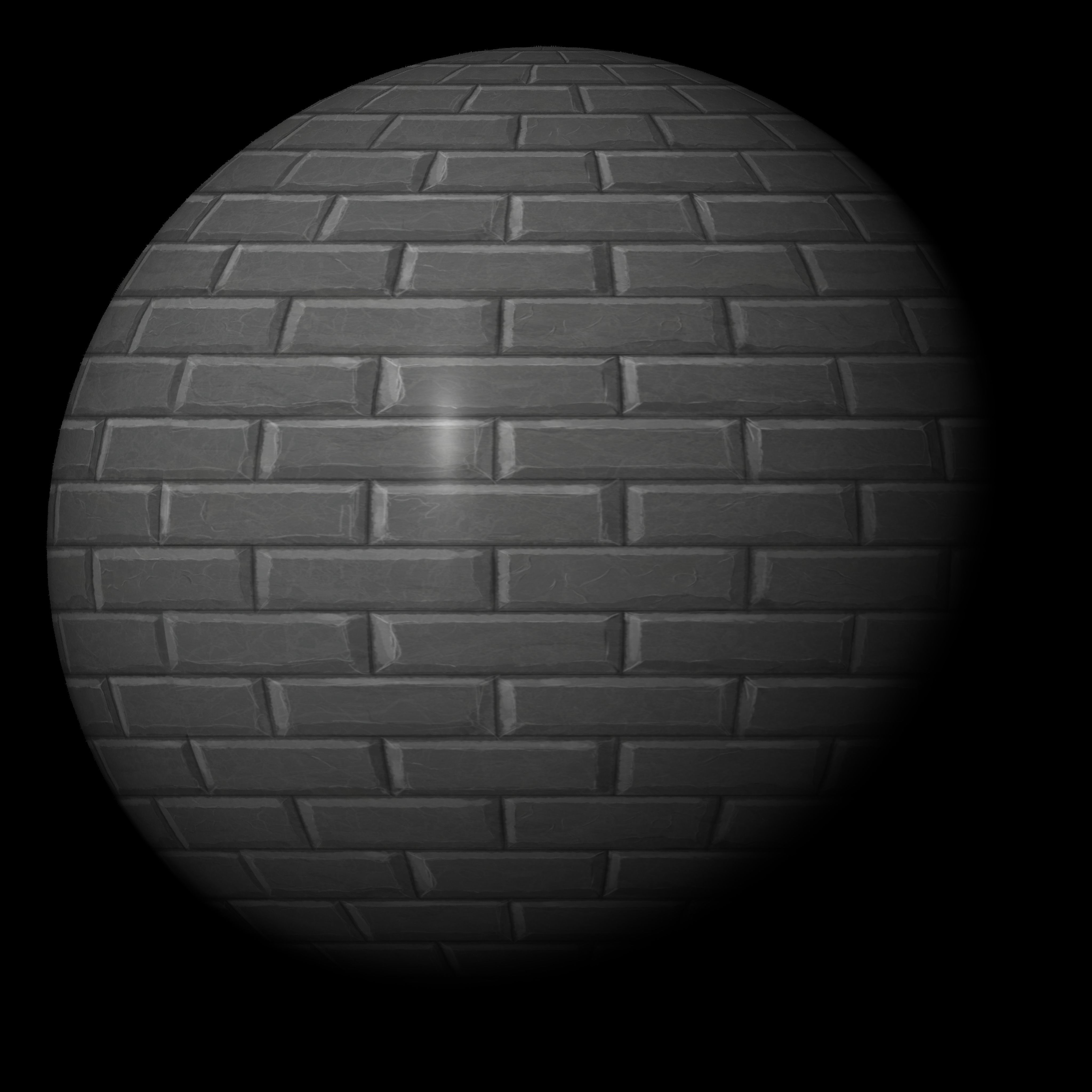 Hand Painted Seamless Stone Texture Low-poly 3D model_1