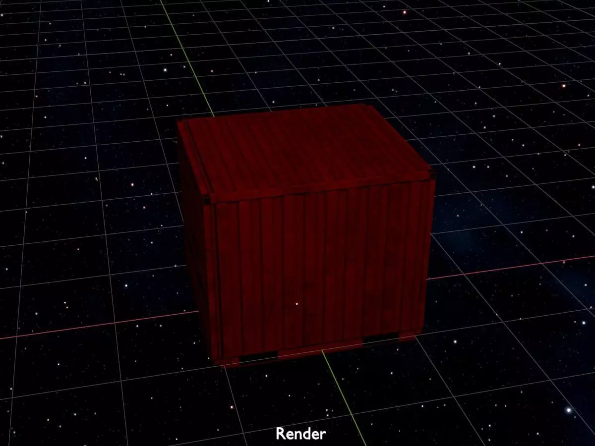 Cargo Container traffic red all versions 3D Model Collection_24