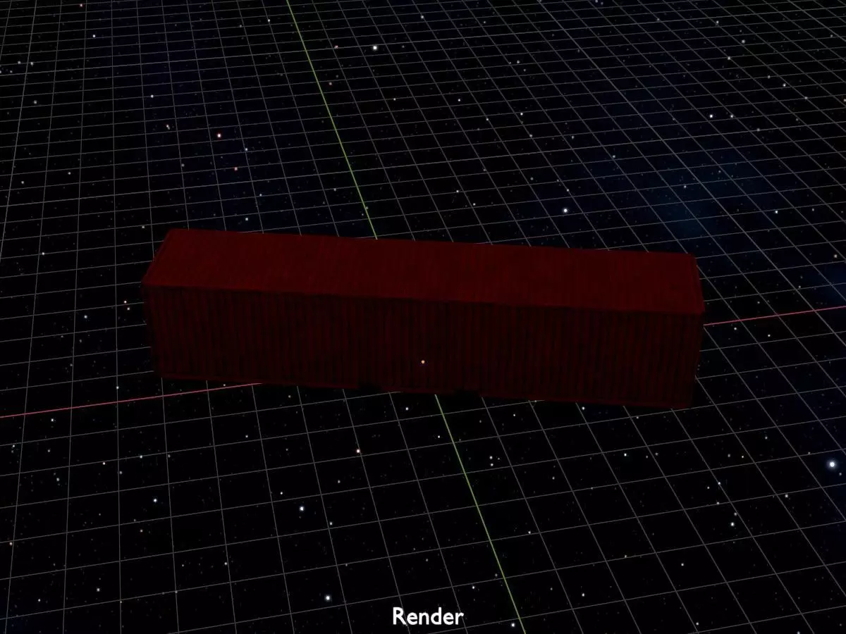 Cargo Container traffic red all versions 3D Model Collection_86
