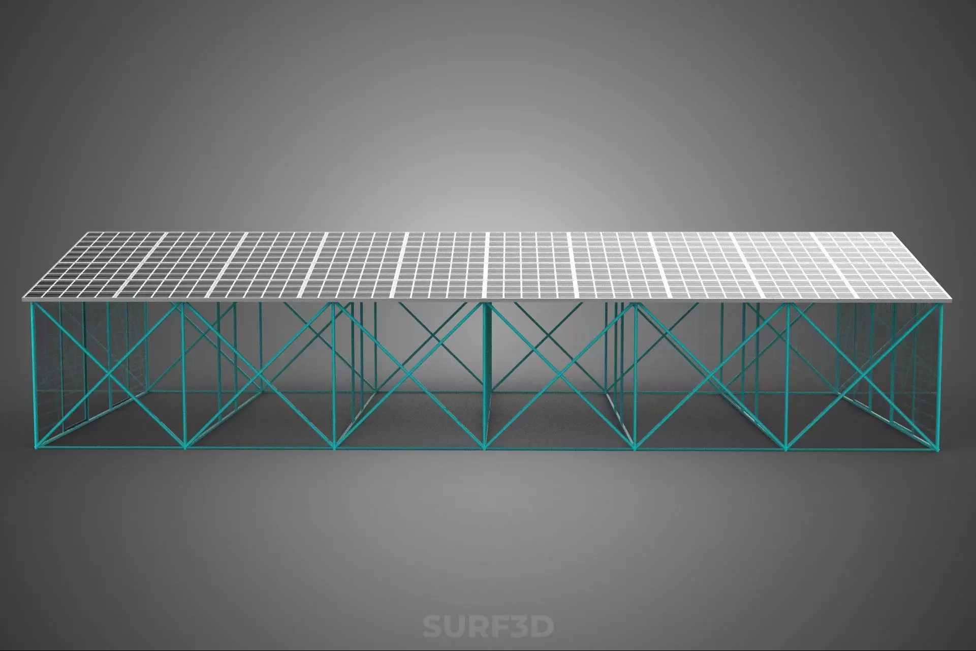 SOLAR POWERED GREENHOUSE HOTHOUSE GLASSHOUSE PLANT CROP GARDEN 3D model_8