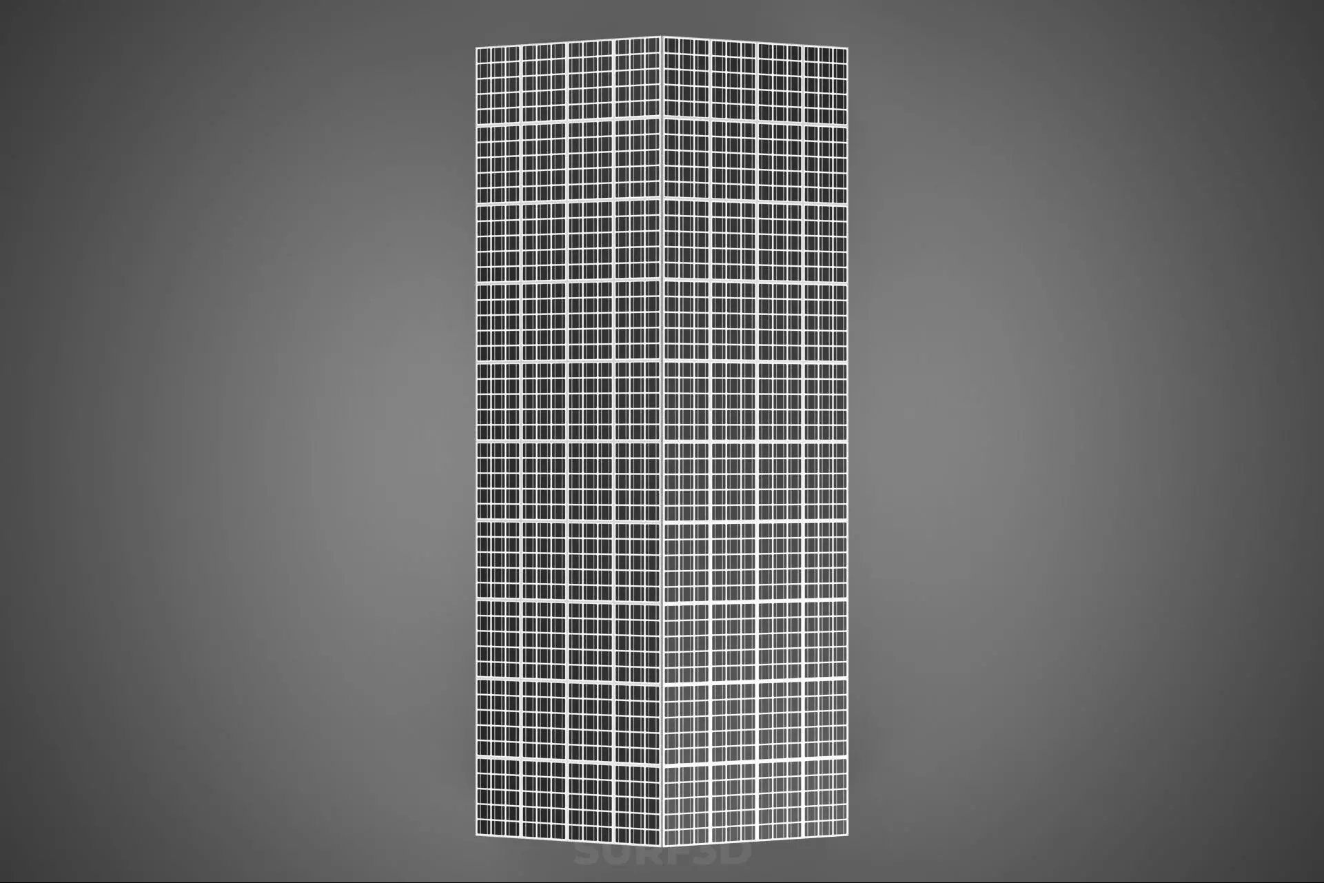 SOLAR POWERED GREENHOUSE HOTHOUSE GLASSHOUSE PLANT CROP GARDEN 3D model_15