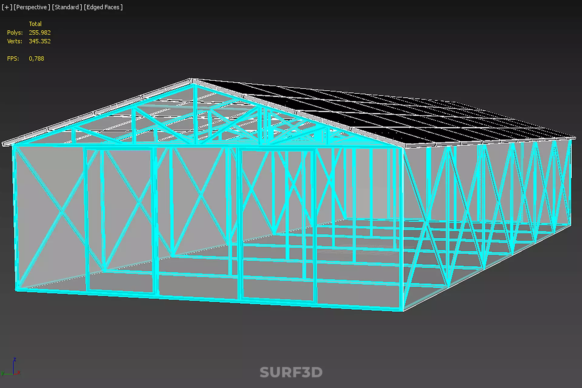SOLAR POWERED GREENHOUSE HOTHOUSE GLASSHOUSE PLANT CROP GARDEN 3D model_22