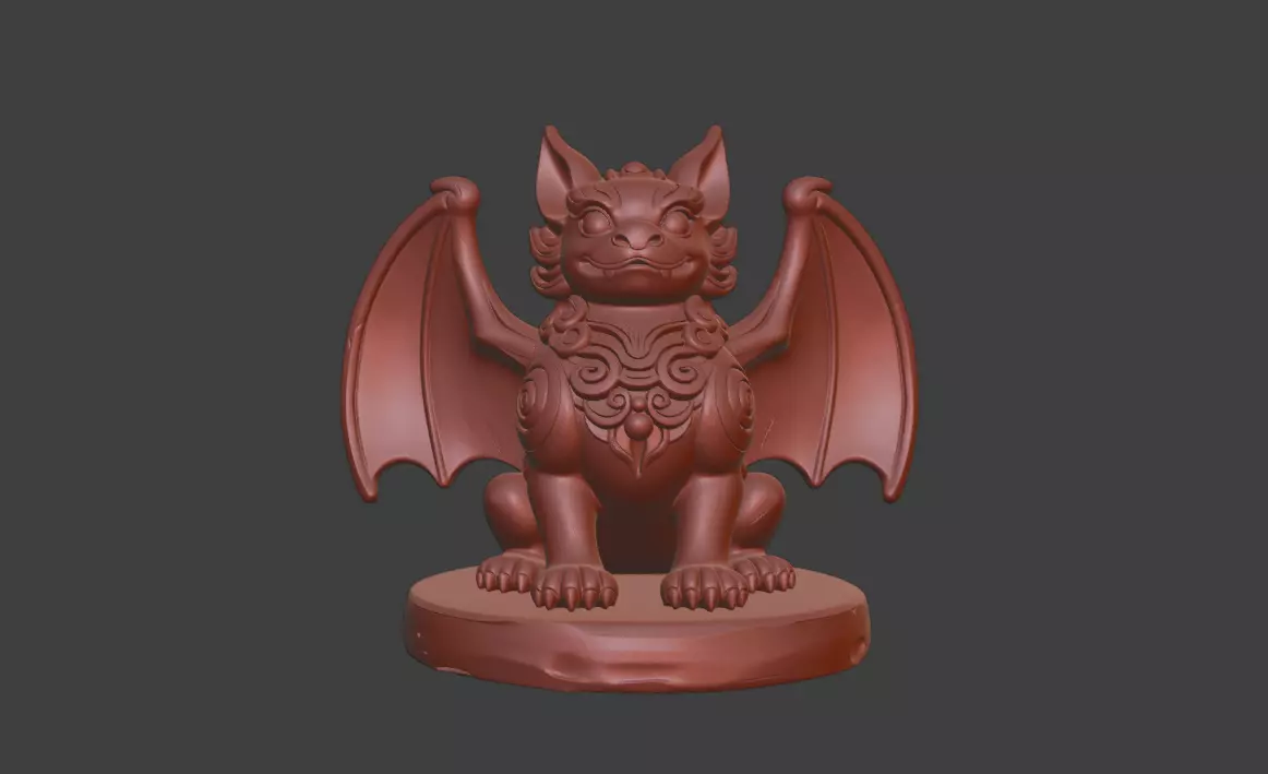 Bat Auspicious beast Divine beast 3D print model_7