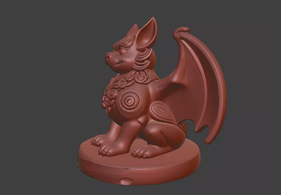 Bat Auspicious beast Divine beast 3D print model_5