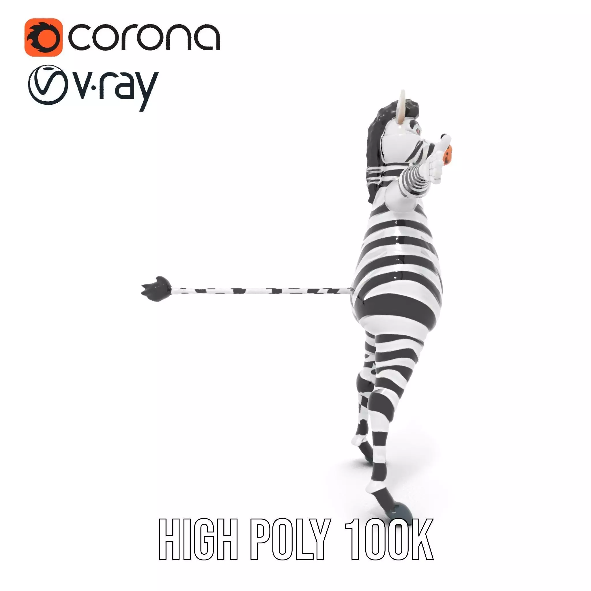 Zesty Zebra Character model pack Low-poly 3D model_19
