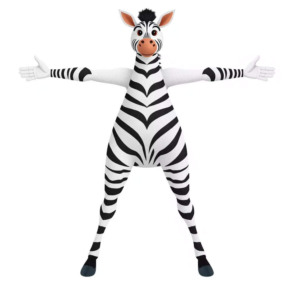Zesty Zebra Character model pack Low-poly 3D model_3
