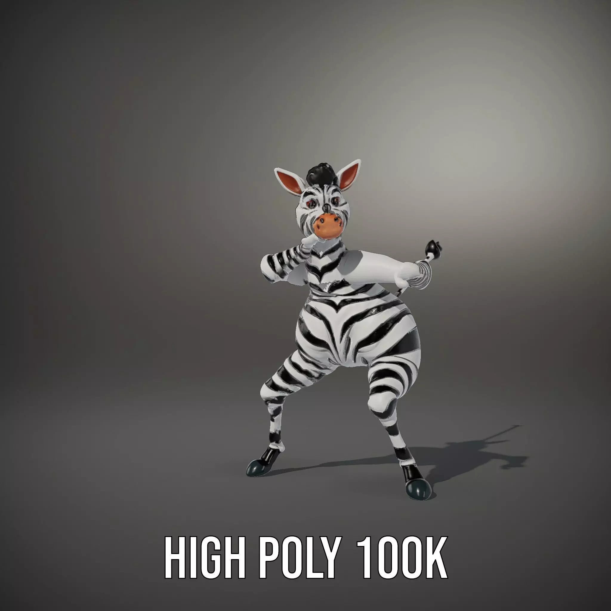 Zesty Zebra Character model pack Low-poly 3D model_11