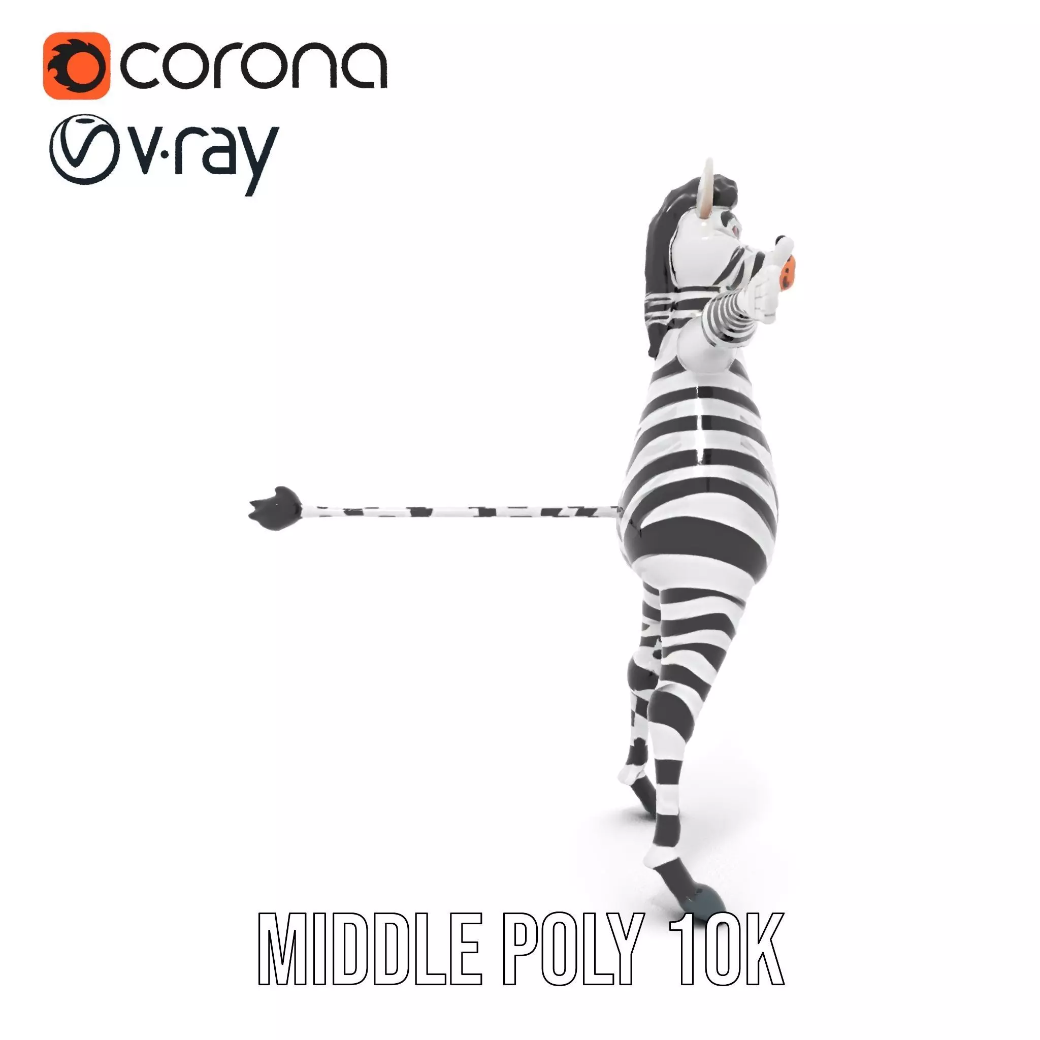 Zesty Zebra Character model pack Low-poly 3D model_20