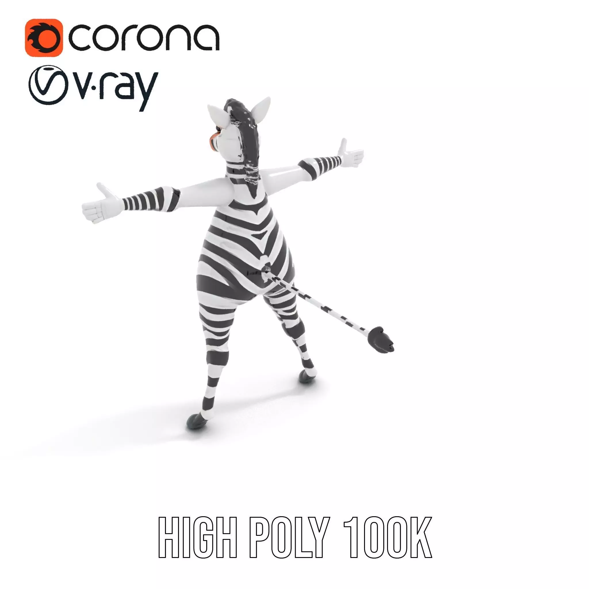 Zesty Zebra Character model pack Low-poly 3D model_22