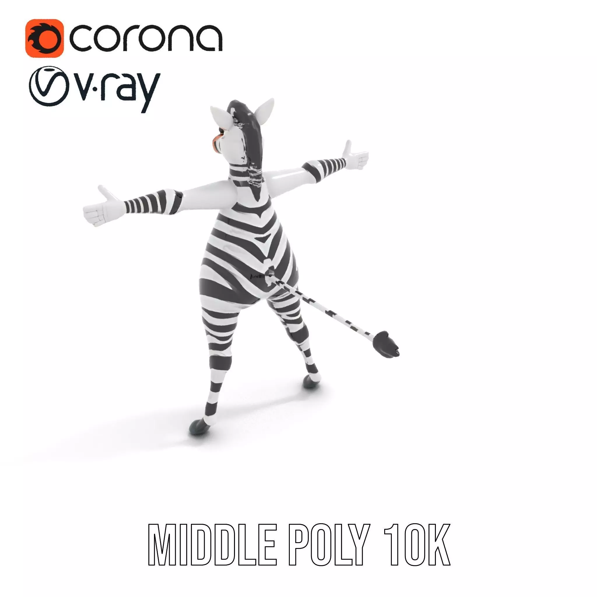 Zesty Zebra Character model pack Low-poly 3D model_14