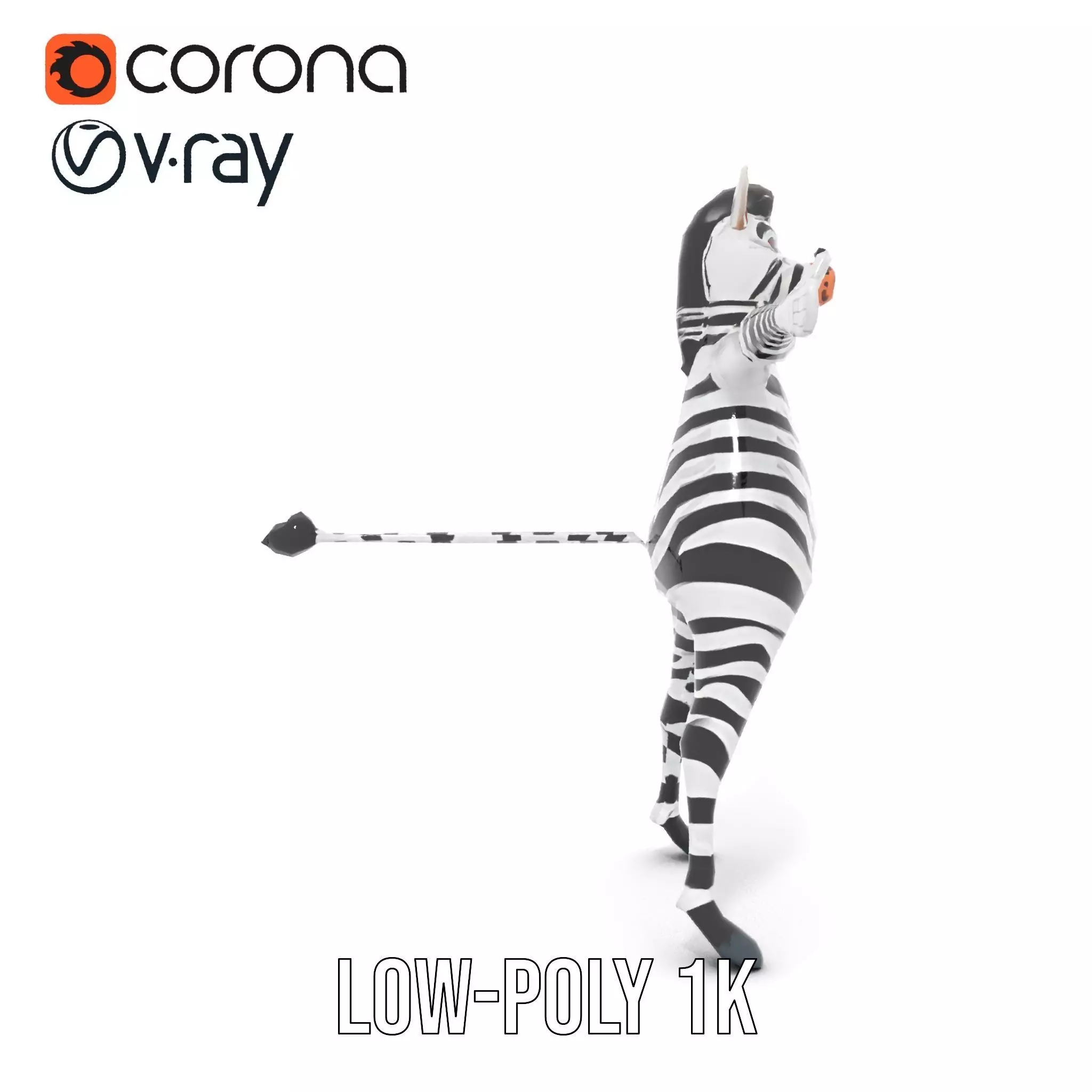 Zesty Zebra Character model pack Low-poly 3D model_32