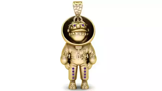 Golden Space Explorer Pendant