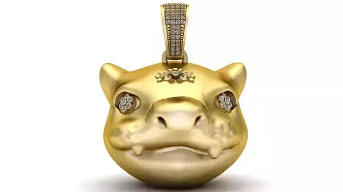Golden Dragon Cub Pendant