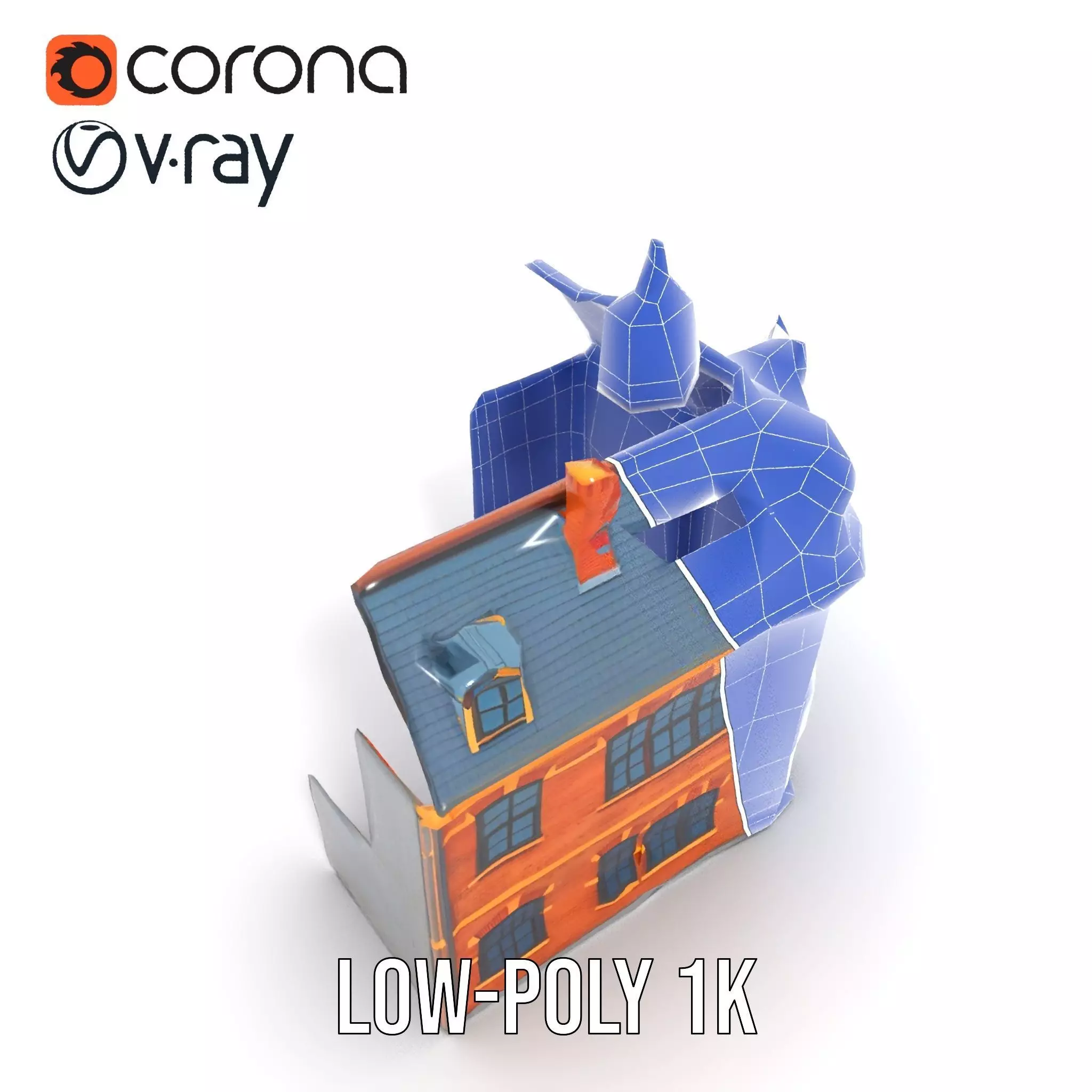 Victorian Brick House model pack Low-poly 3D model_27