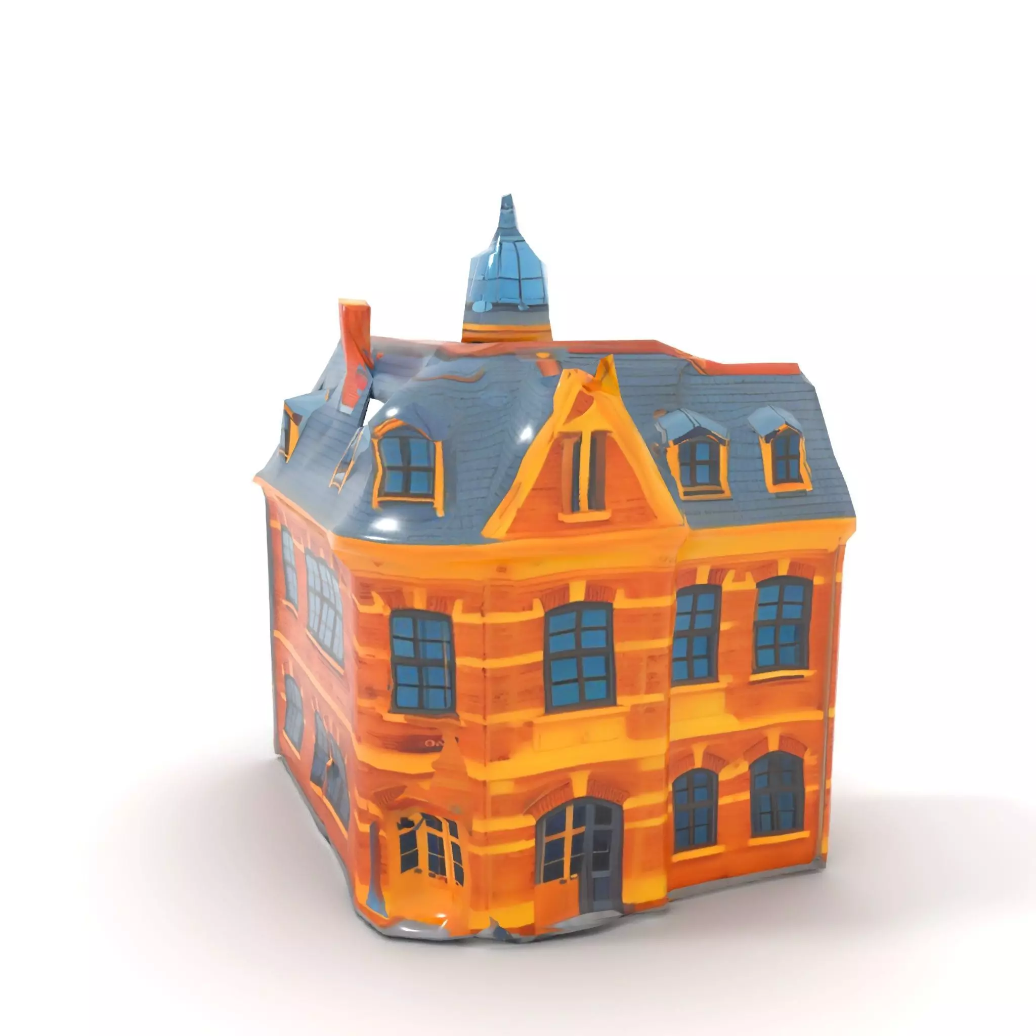 Victorian Brick House model pack Low-poly 3D model_8