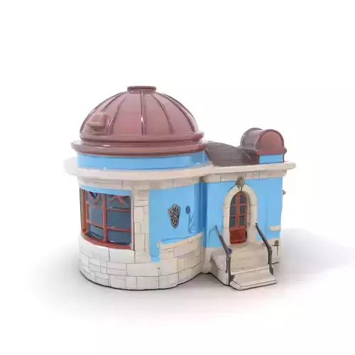 Charming Observatory Building model pack Low-poly 3D model