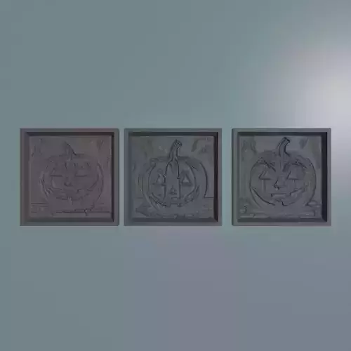 3D Printable Jack Lantern Relief Pack 3 Models 3D print model