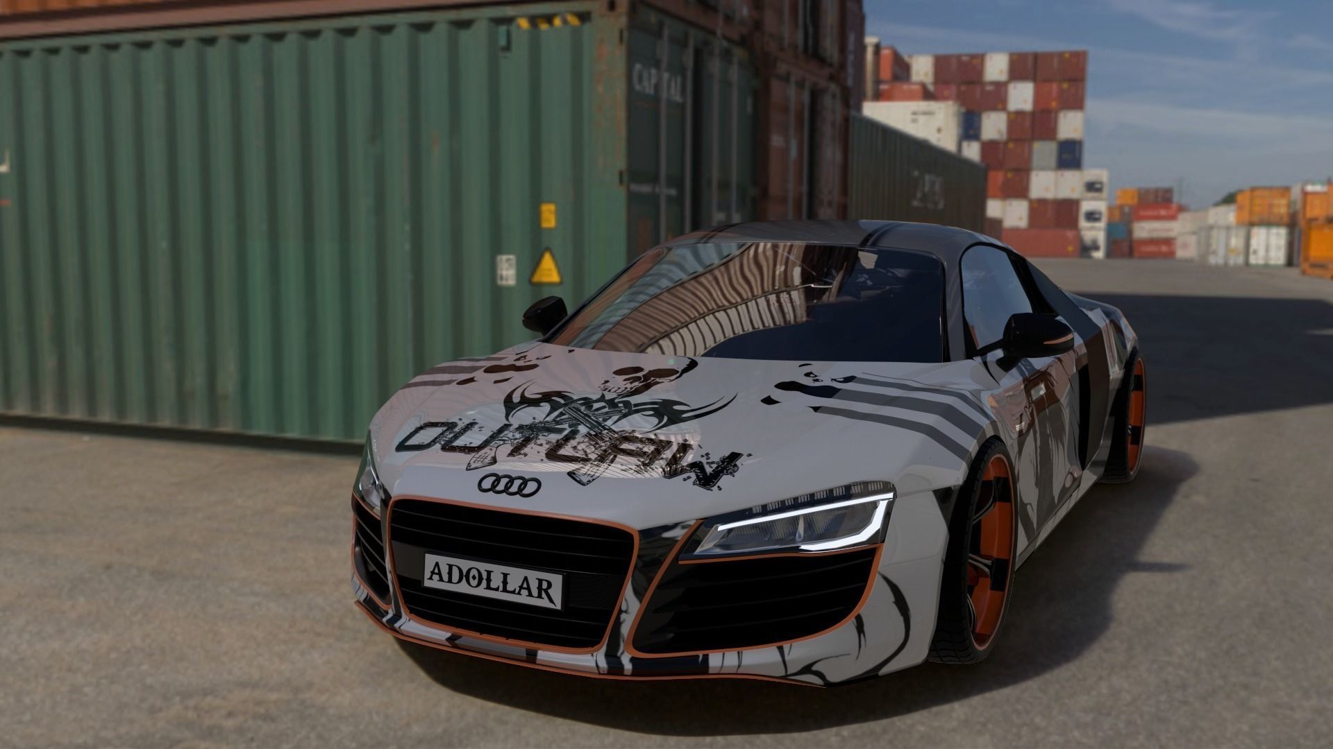 Audi R8  V10 Free 3D model_3